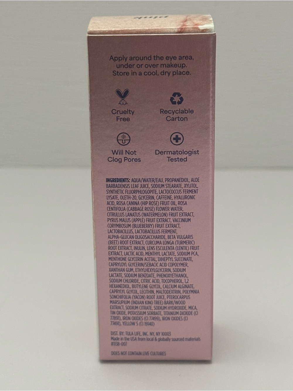 TULA Skin Care ‘Spresso Energizing Eye Balm, Pink Energizing & Hydrating 0.35oz - Picture 6 of 9